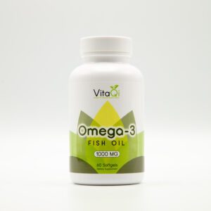 Here's an alt tag for the image: VitaQi Omega-3 Fish Oil 1000mg softgels.