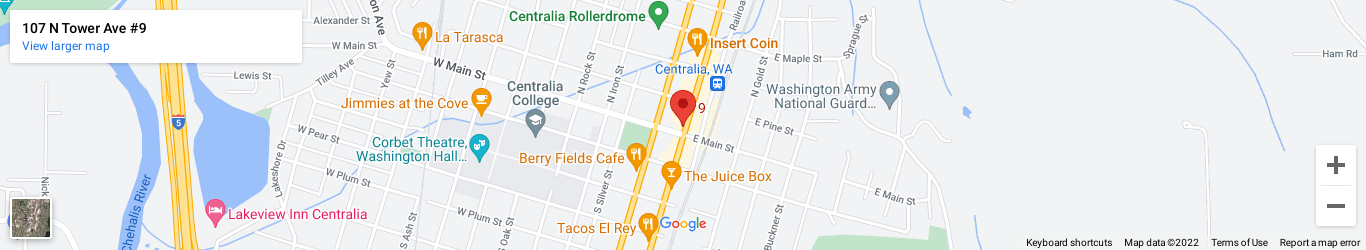 A map of the location of the taco bell.